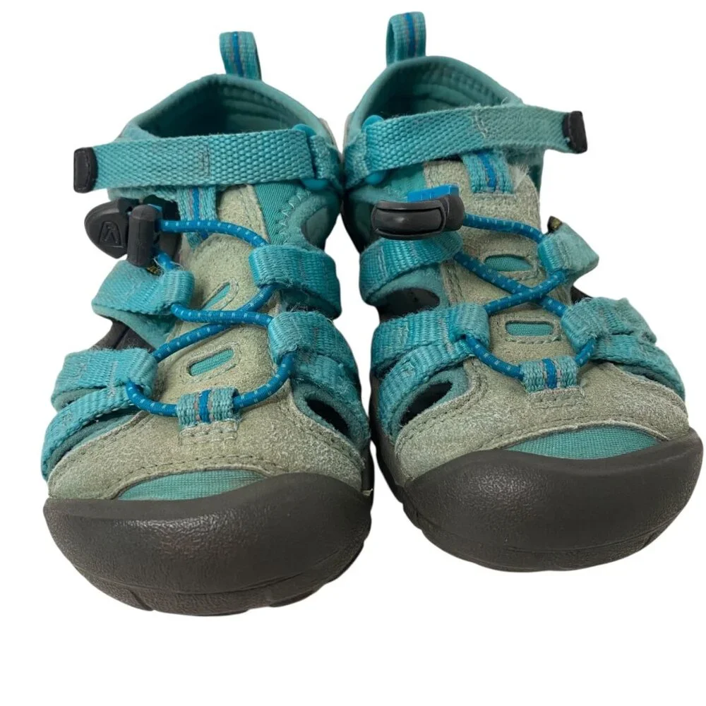 Keen Light Blue Hiking Sandals Fisherman Adjustable Straps Washable‎ Kids 2